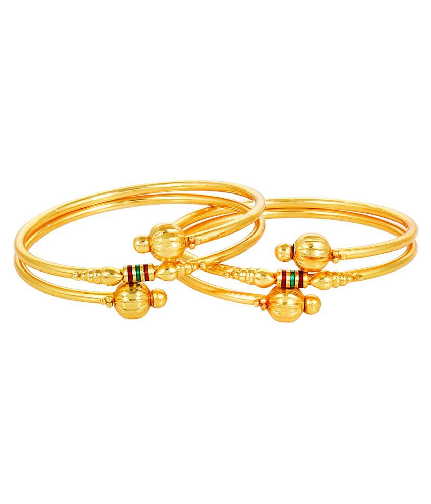     			YouBella Stylish Traditional Jewellery Gold Plated Bangle Set for Women (Golden)(YBBN_91272_2.8)