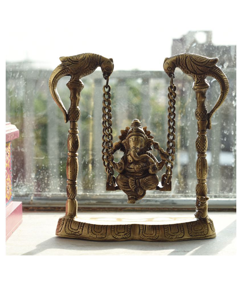     			eCraftIndia Showpiece Brass Ganesha Idol 17 x 5 cms Pack of 1