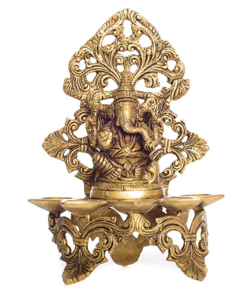    			eCraftIndia Showpiece Brass Ganesha Idol 20 x 12 cms Pack of 1