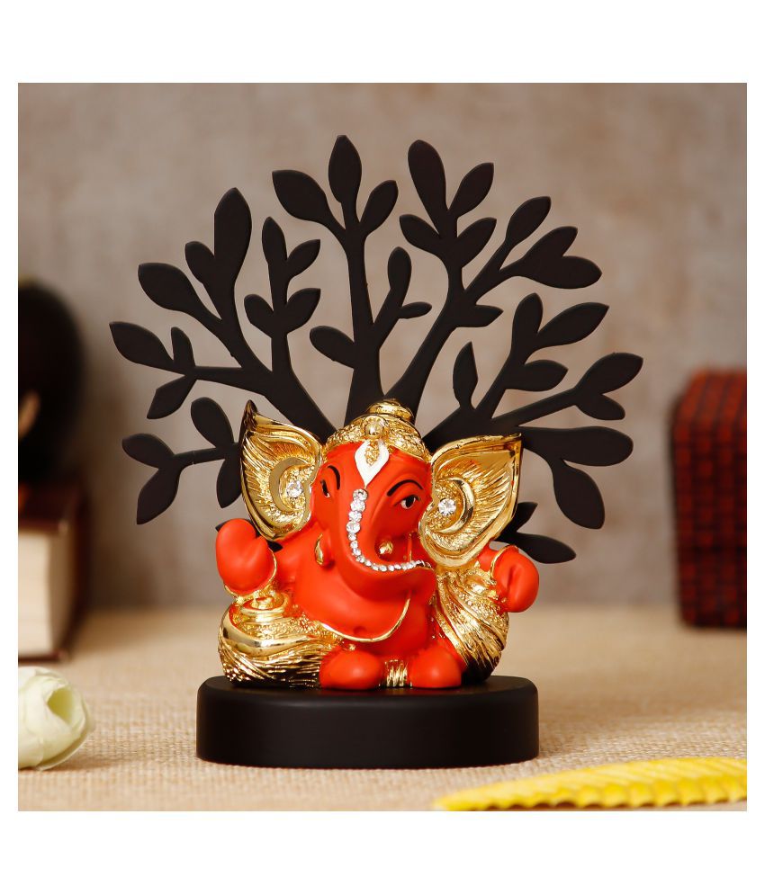     			eCraftIndia Showpiece Wood Ganesha Idol 12 x 6 cms Pack of 1