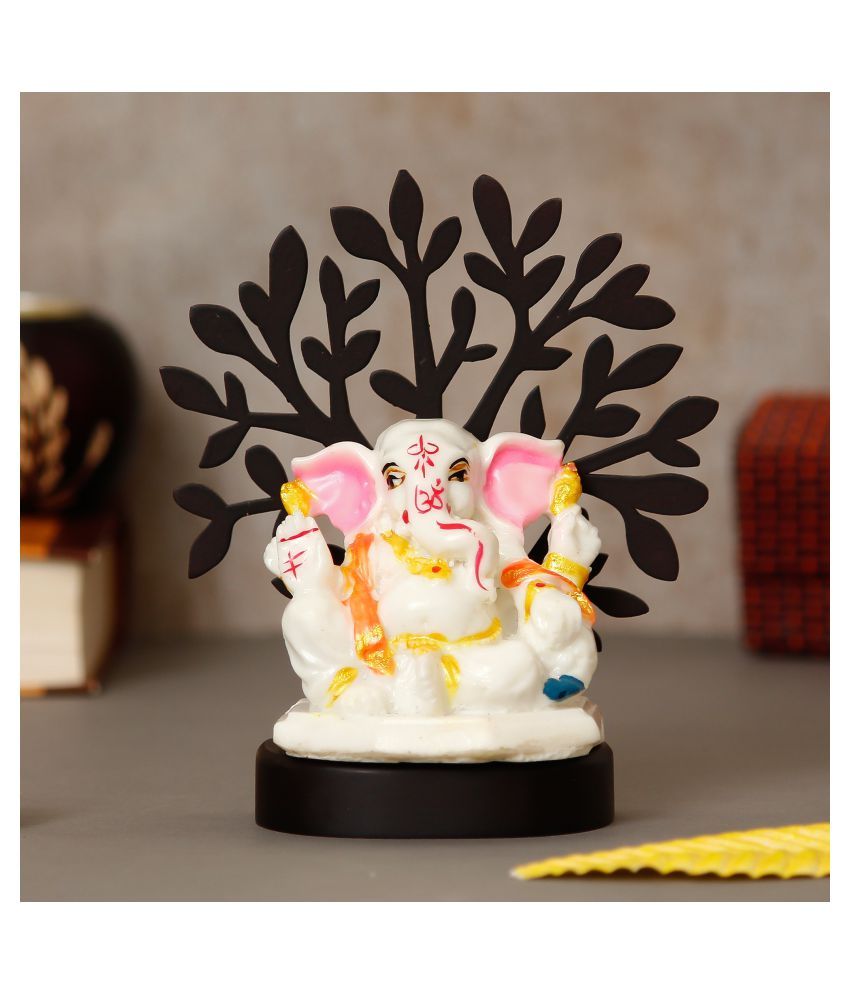     			eCraftIndia Showpiece Wood Ganesha Idol 12 x 6 cms Pack of 1