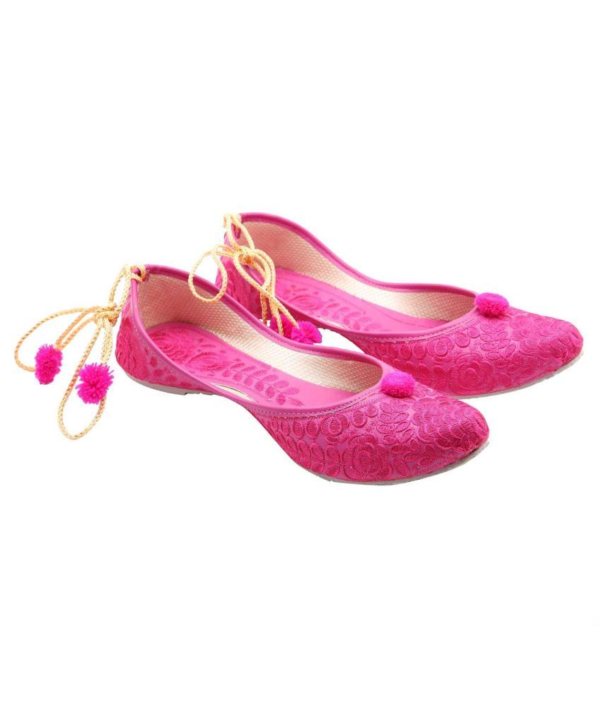     			Raj Pink Ethnic Footwear