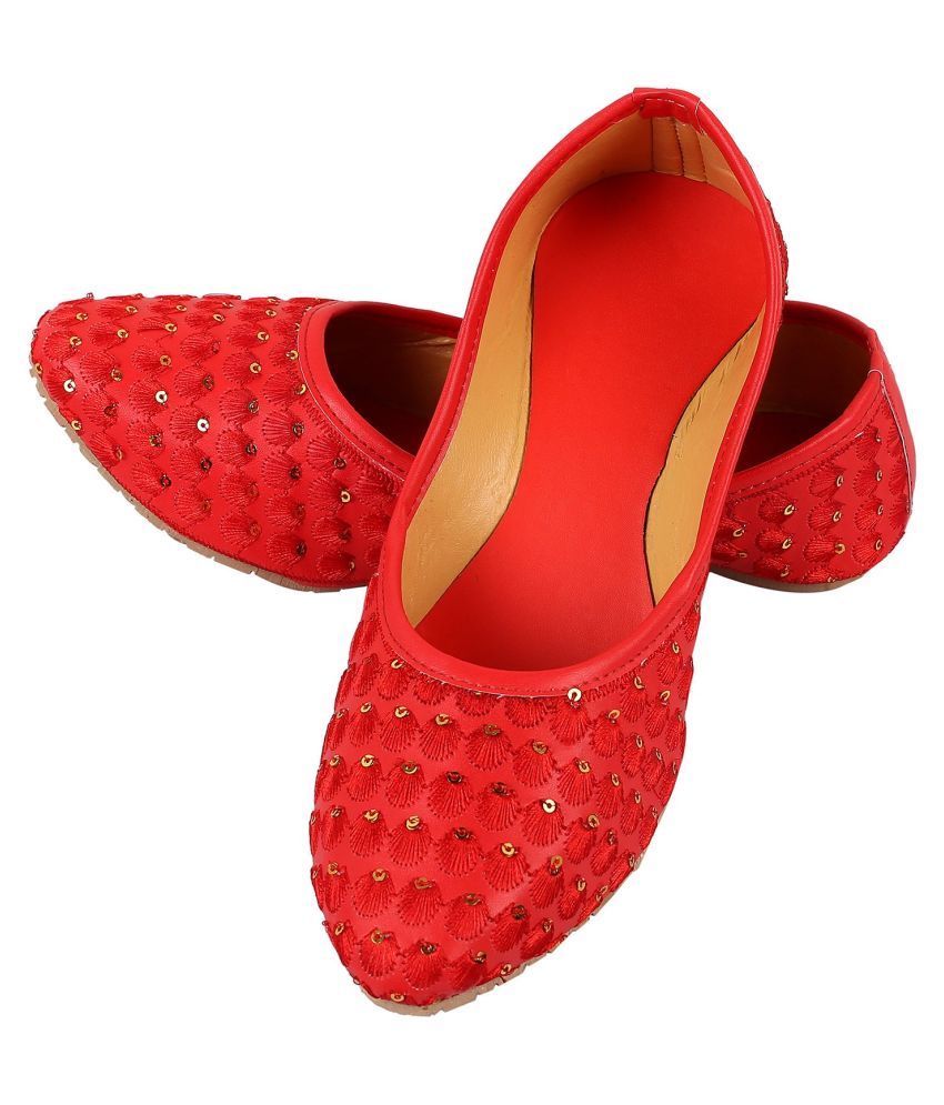     			Raj Red Ethnic Footwear