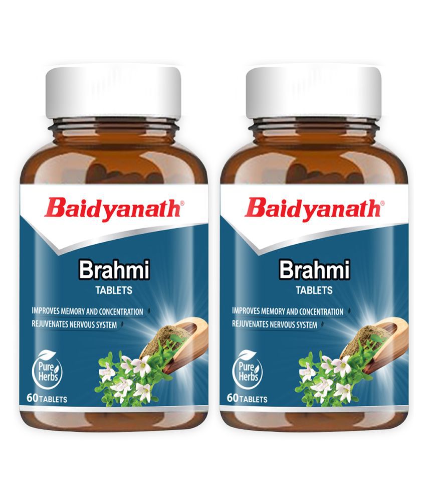     			Baidyanath Brahmi Tablets| (60 Tablets, 60 Tablets) (Pack of 2)