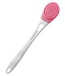 Vandelay (UK) Silk Series Silicon Electronic Double Sided Vibrating back Shower Brush - Good for dead skin removal & exfoliating - Pink