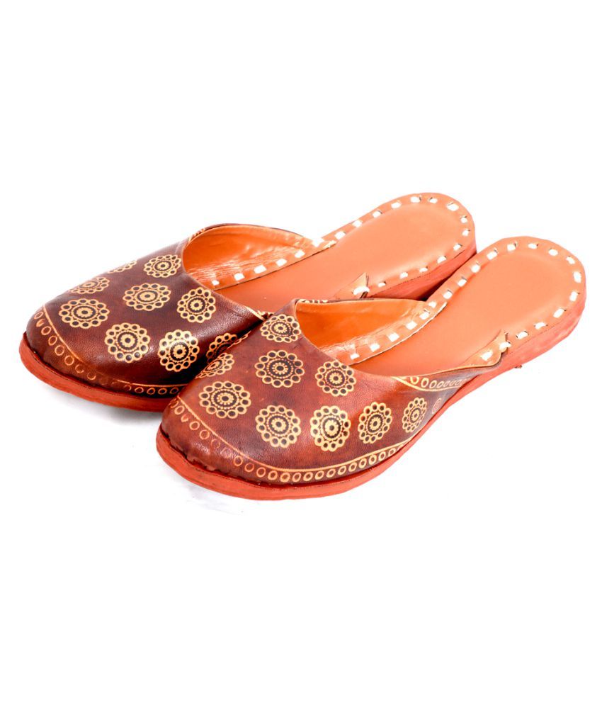     			Raj Brown Ethnic Footwear