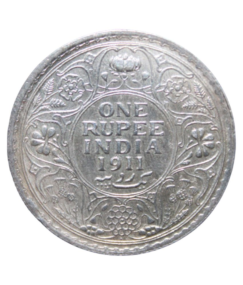     			#1 - 1 Rupee 1911 - King George V  (British India) Old and Rare Coin