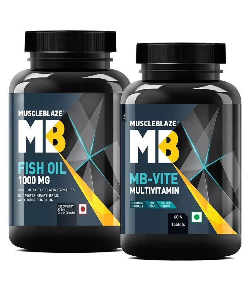 MuscleBlaze Fish Oil with EPA & DHA - (1000 mg, 90 Softgels)