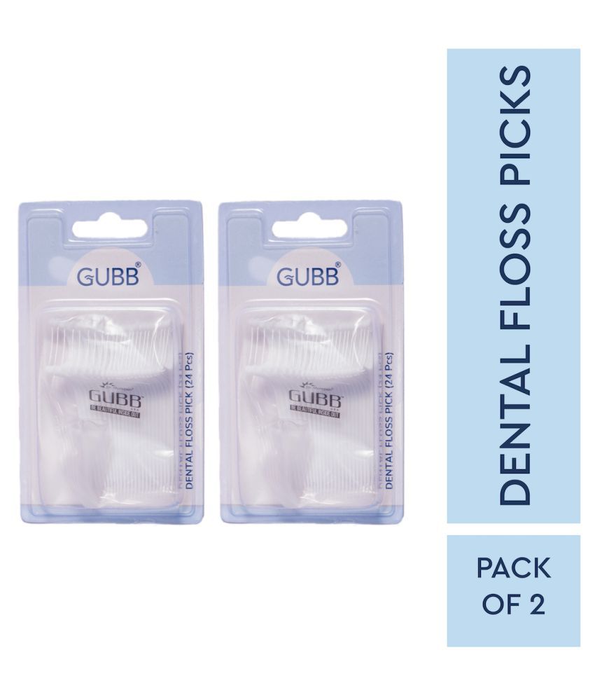     			Gubb Dental Floss pack of 24 Floss Pick 24 Pcs Pack of 2