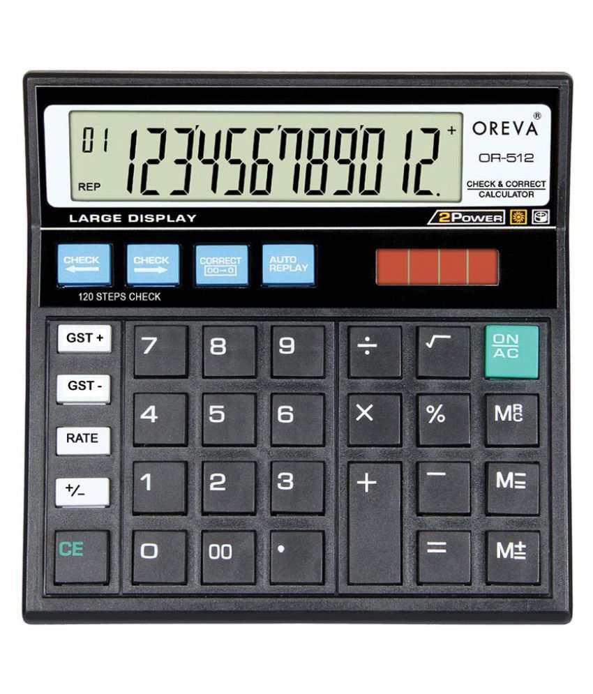     			Oreva OR-512 Check & Correct GST Calculator (Black)