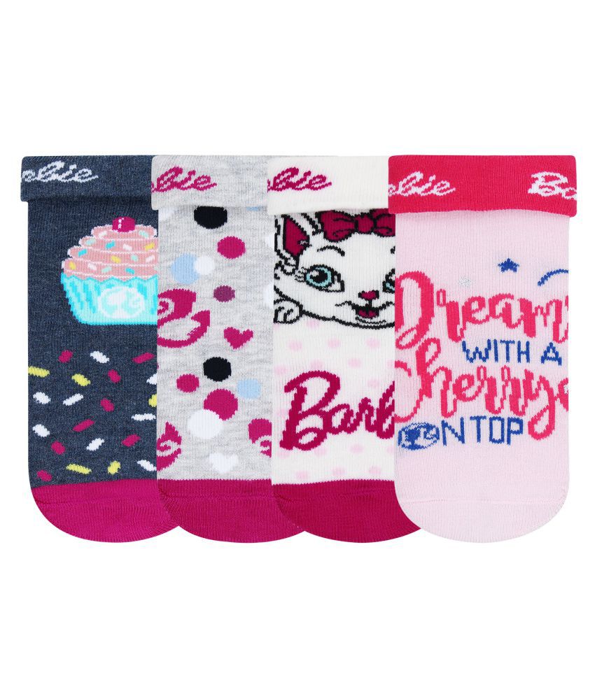     			Newborn Barbie Socks For Baby Girls BY Bonjour -Pack Of 4