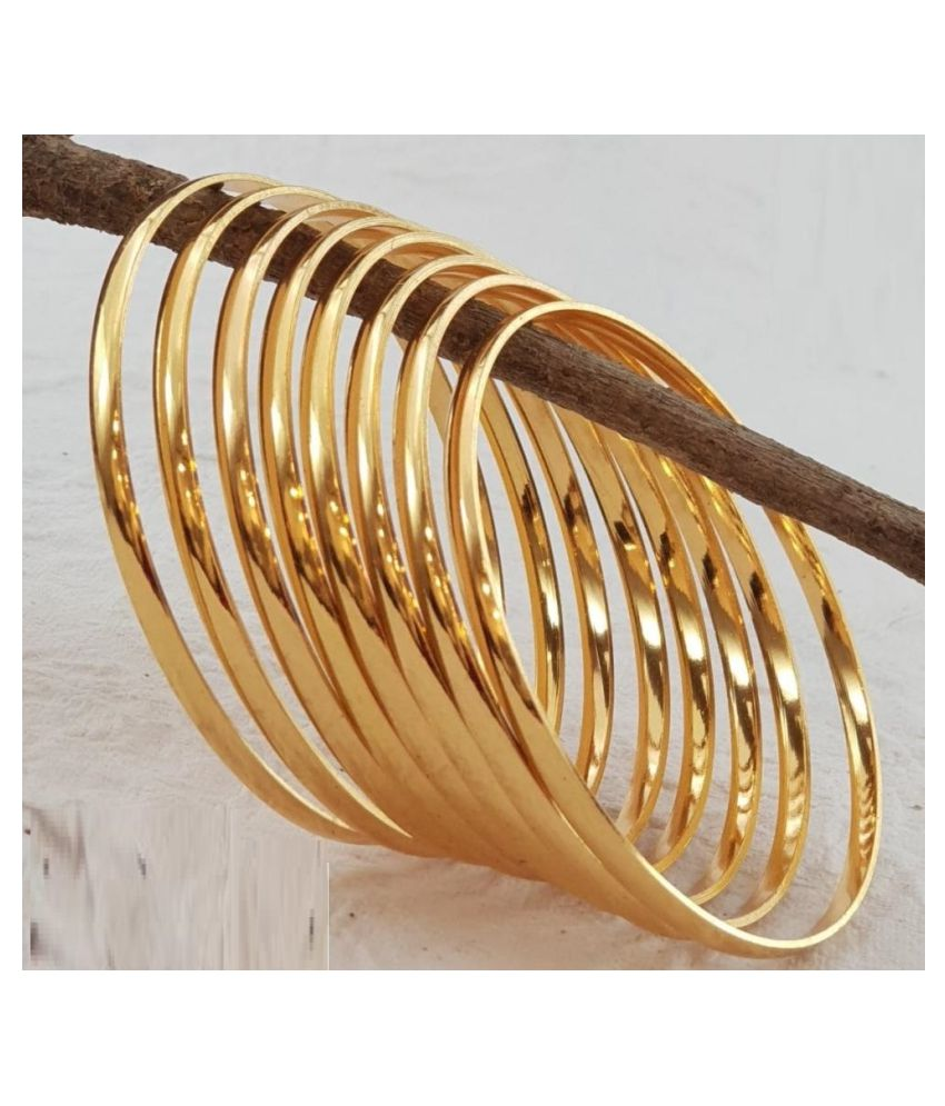 Plain gold plated bangles online Outlet