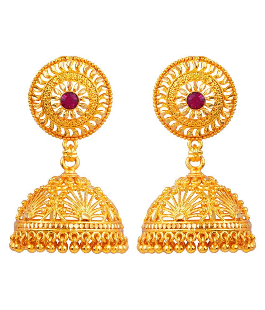     			Silver Shine Traditional Gold Plated Jhumka Earring For women Girls