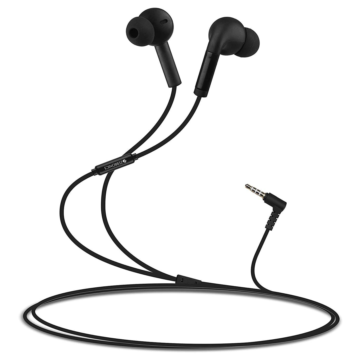 Zebronics ZEB-EASE In Ear Wired With Mic Headphones/Earphones Black