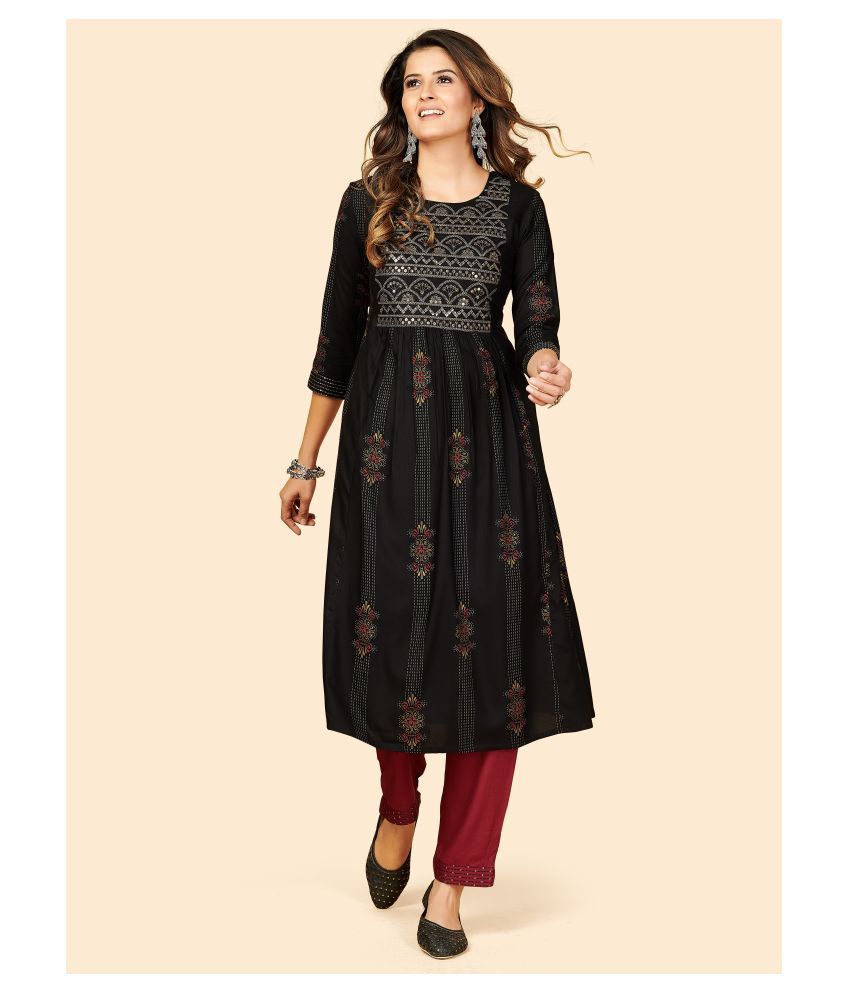     			Vbuyz Rayon Kurti With Pants - Stitched Suit Single