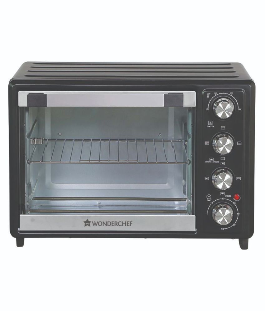 Wonderchef Oven Toaster Griller (OTG) 32 Litres, Stainless Steel With Rotisserie, Auto Power-Off With Bell, Heat Resistant Glass Window