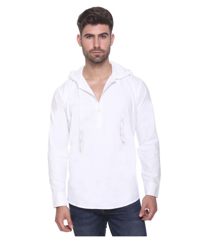     			HVBK 100 Percent Cotton White Shirt Single