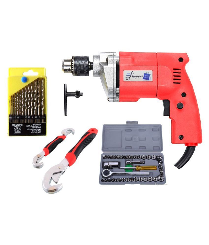     			Shopper52 - Drill Machine Combo 350W 10mm Corded Drill Kit