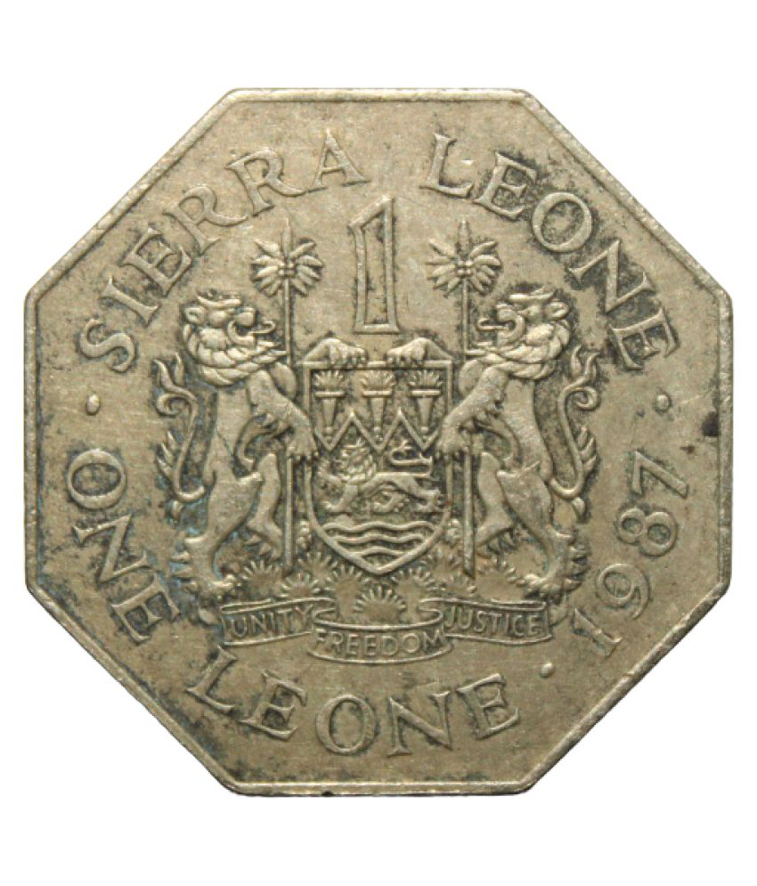     			1 LEONE (1987) "DR. JOSEPH SAIDU MOMOH - UNITY.FREEDOM.JUSTICE" SIERRA LEONE EXTREMELY RARE COIN