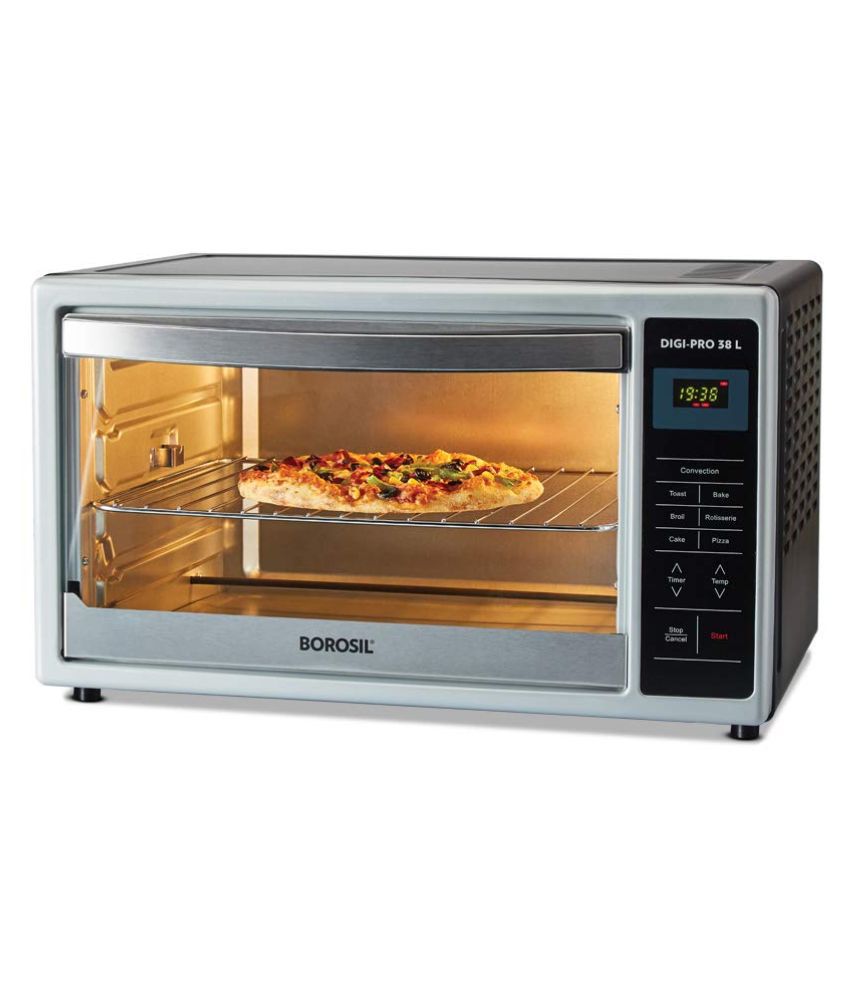 Borosil DIGIPRO 38L Digital OTG1500W with Motorised Rotisserie and Convection, Black