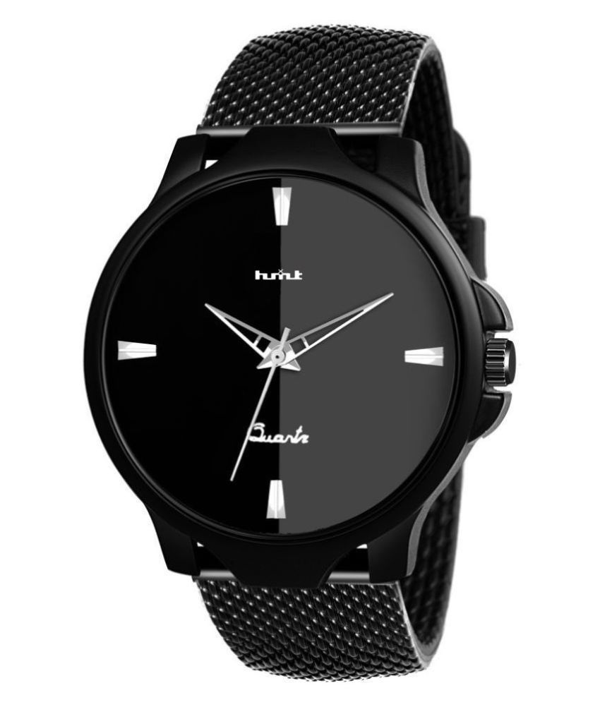     			HMXT - Black Silicon Analog Men's Watch