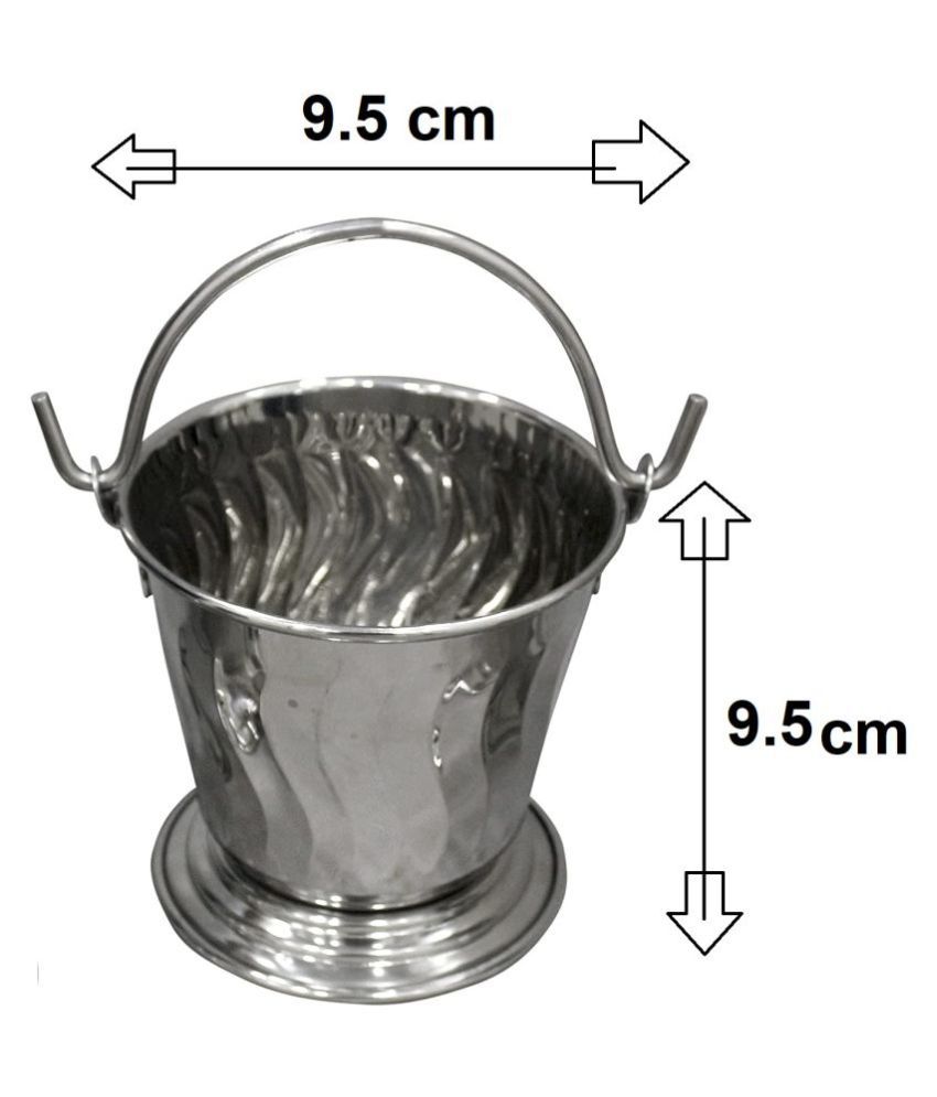 Dynore Stainless Steel Daal/Sabji/Gravy Serving Bucket/Balti Small