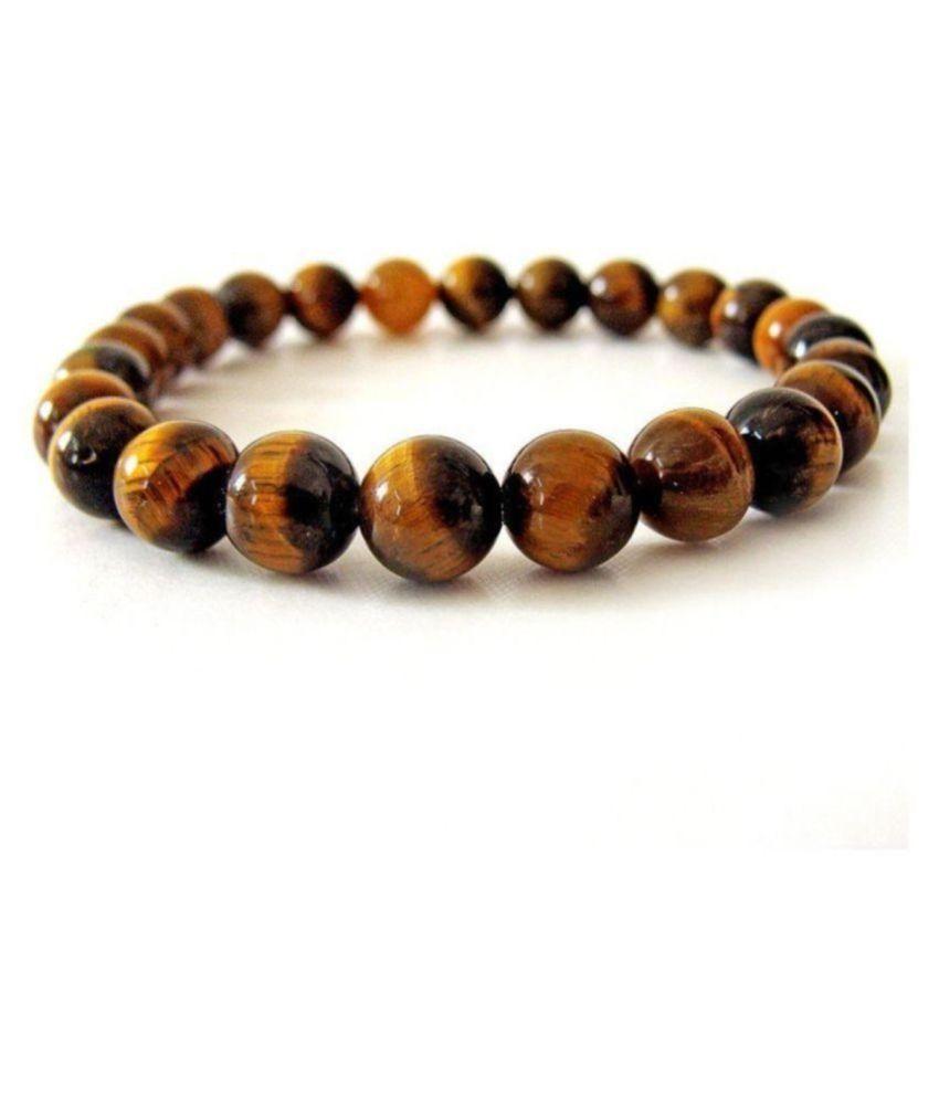 8mm Brown and Yellow Tiger Eye Natural Agate Stone Bracelet