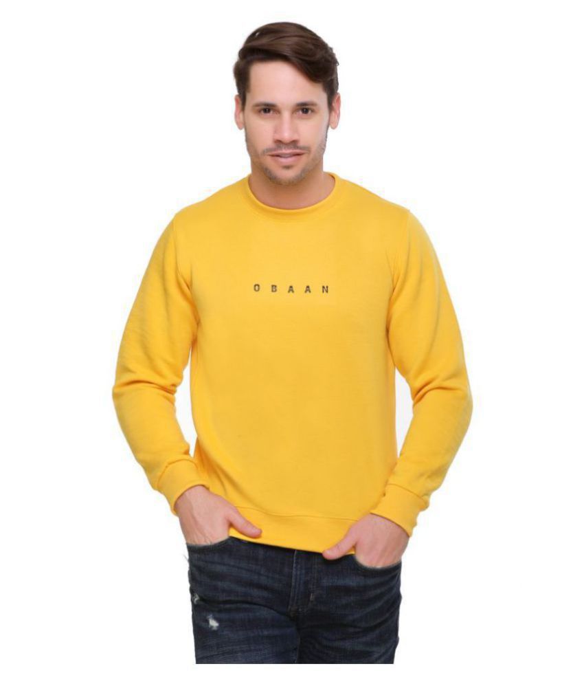     			OBAAN Yellow Sweatshirt Pack of 1