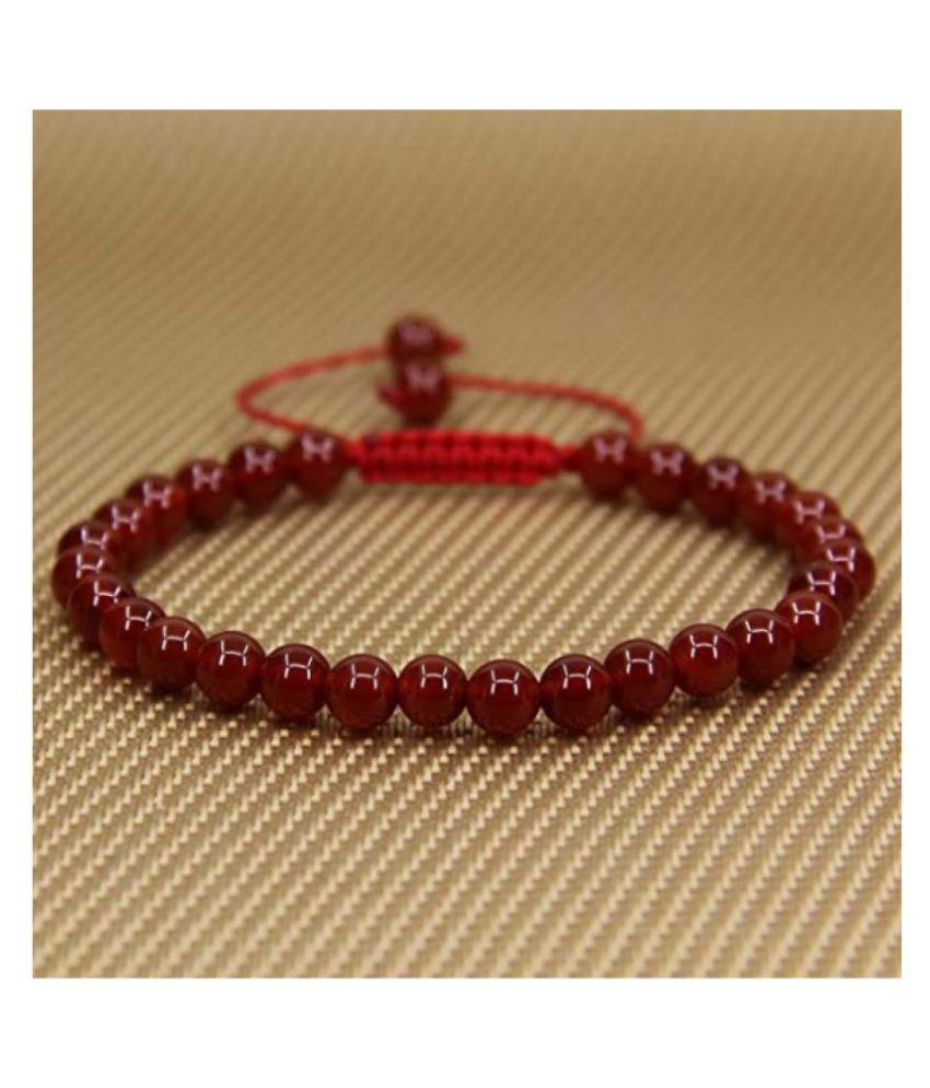     			8mm Red Agate Natural Agate Stone Bracelet