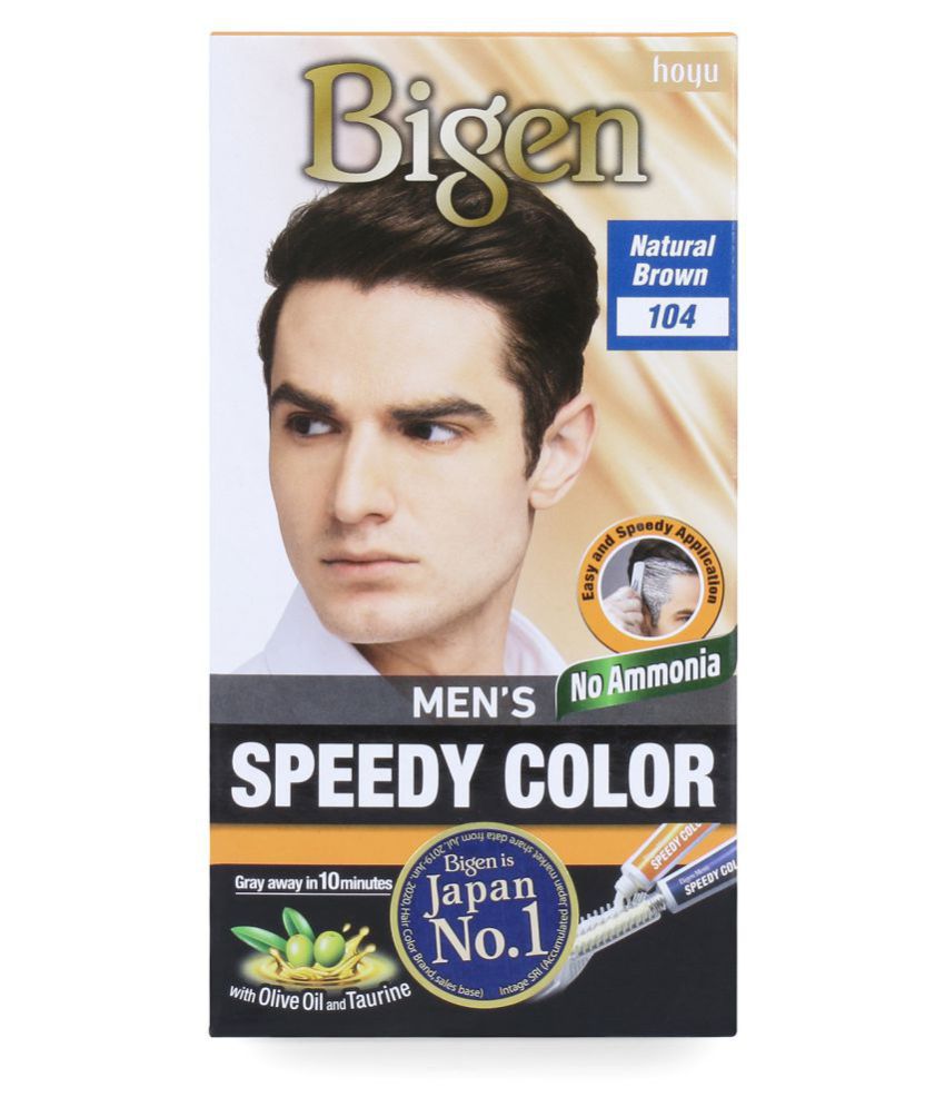 Bigen Men'S Speedy - 104 Temporary Hair Color Brown Natural Brown 40 g
