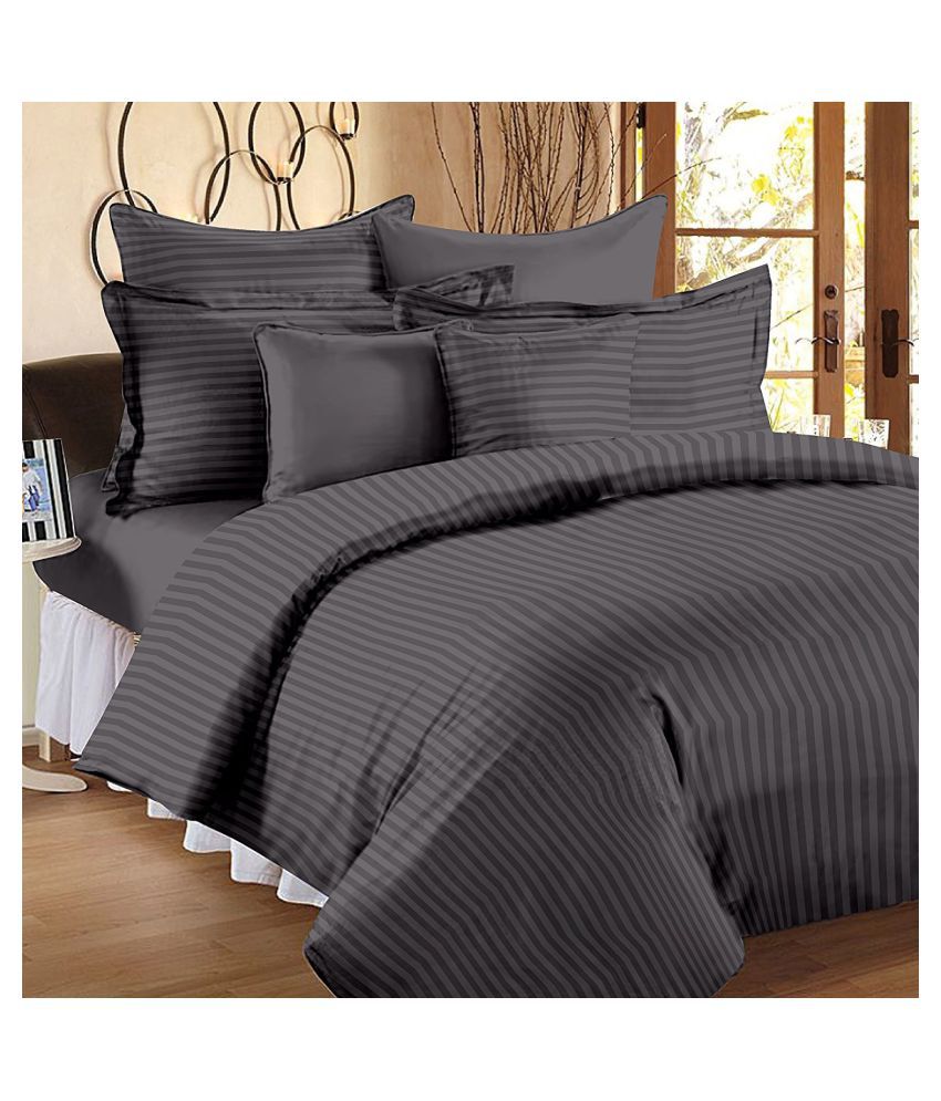     			eCraftIndia Cotton Double Bedsheet with 2 Pillow Covers ( 254 cm x 275 cm )