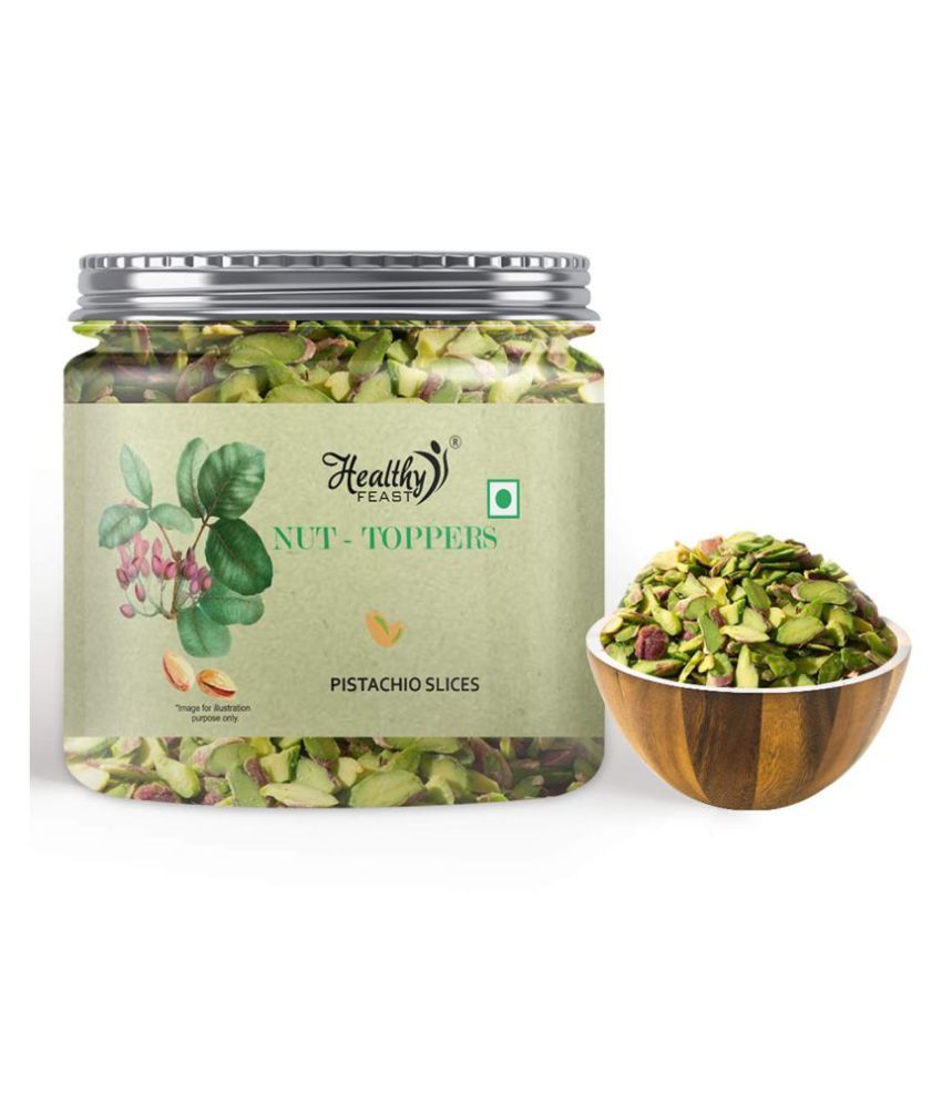 Healthy Feast Nut Toppers Pistachio Slices, Pistachios Slices for Baking Cake, 200g Buy Healthy
