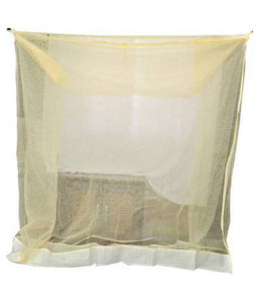     			Loom & Tiles Double Cream Floral Mosquito Net