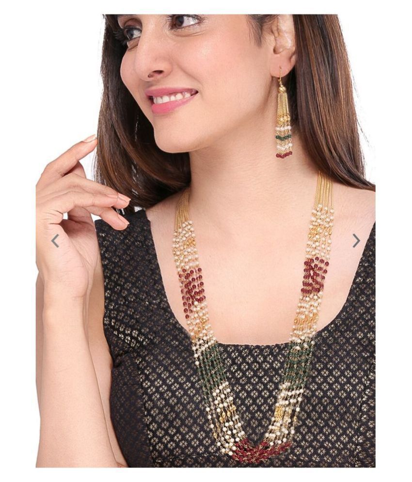     			gilher Pearls Multi Color Contemporary/Fashion Necklaces Set Contemporary