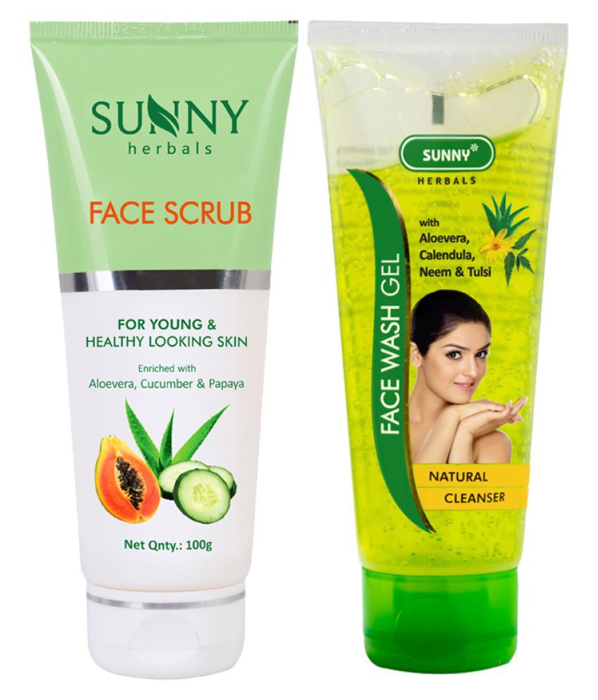     			SUNNY HERBALS Neem Tulsi Facewash 110 gm & Face Scrub & Exfoliators 100 gm