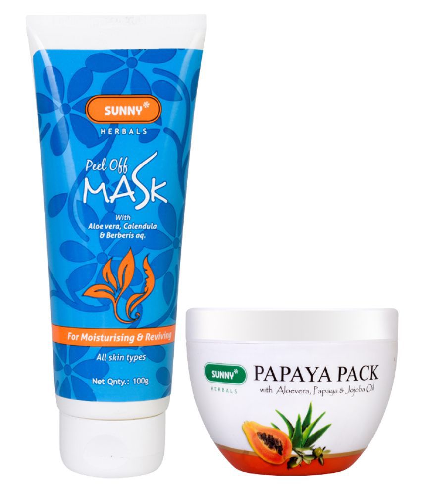     			SUNNY HERBALS Peel Off Mask 100 gm & Papaya Face Pack Masks 150 gm