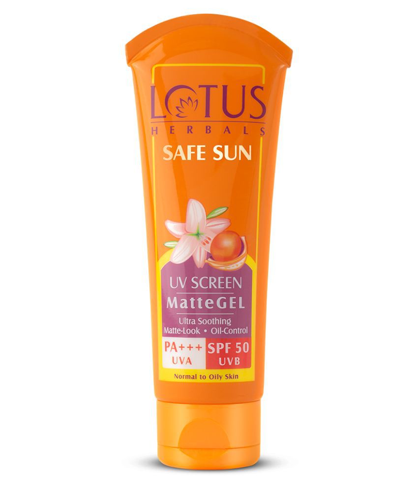     			Lotus Herbals Safe Sun Uv Screen Matte Gel Spf 50, matte gel, no white cast, PA+++, 100g