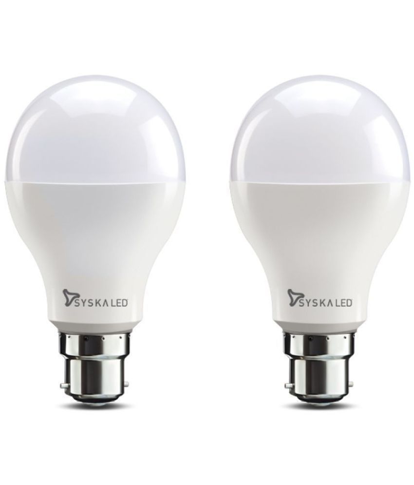     			Syska 9W LED Bulbs Cool Day Light - Pack of 2