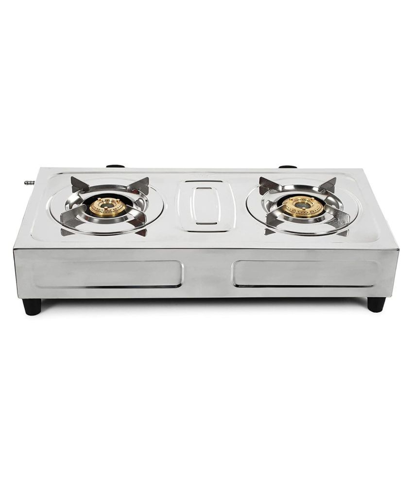 Khaitan 2 Burner VS2 Smart Stainless Steel Manual Gas Stove (Silver) 1