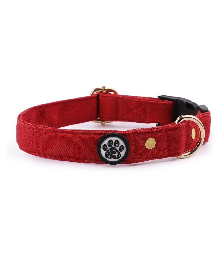 maroon dog collar