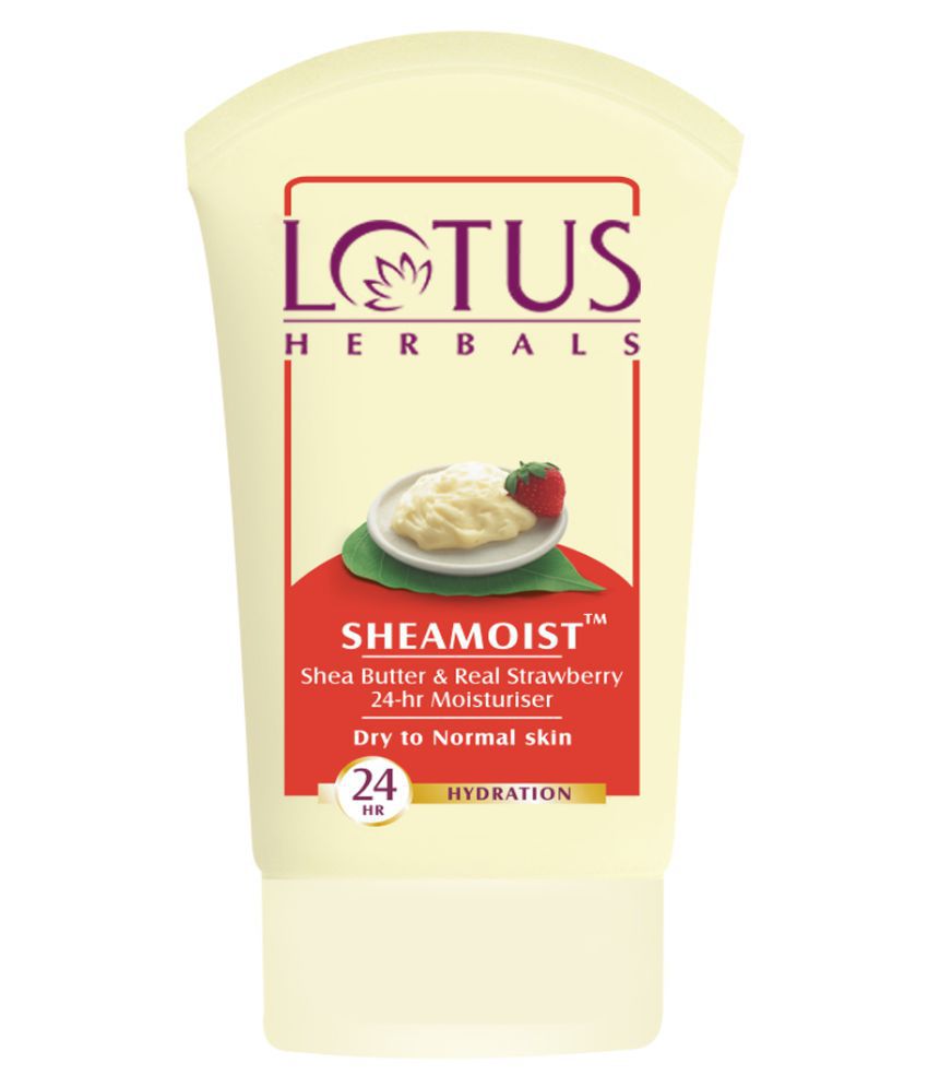     			Lotus Herbals Sheamoist Shea Butter & Real Strawberry, 24 Hours Moisturising & Hydrating, 120g