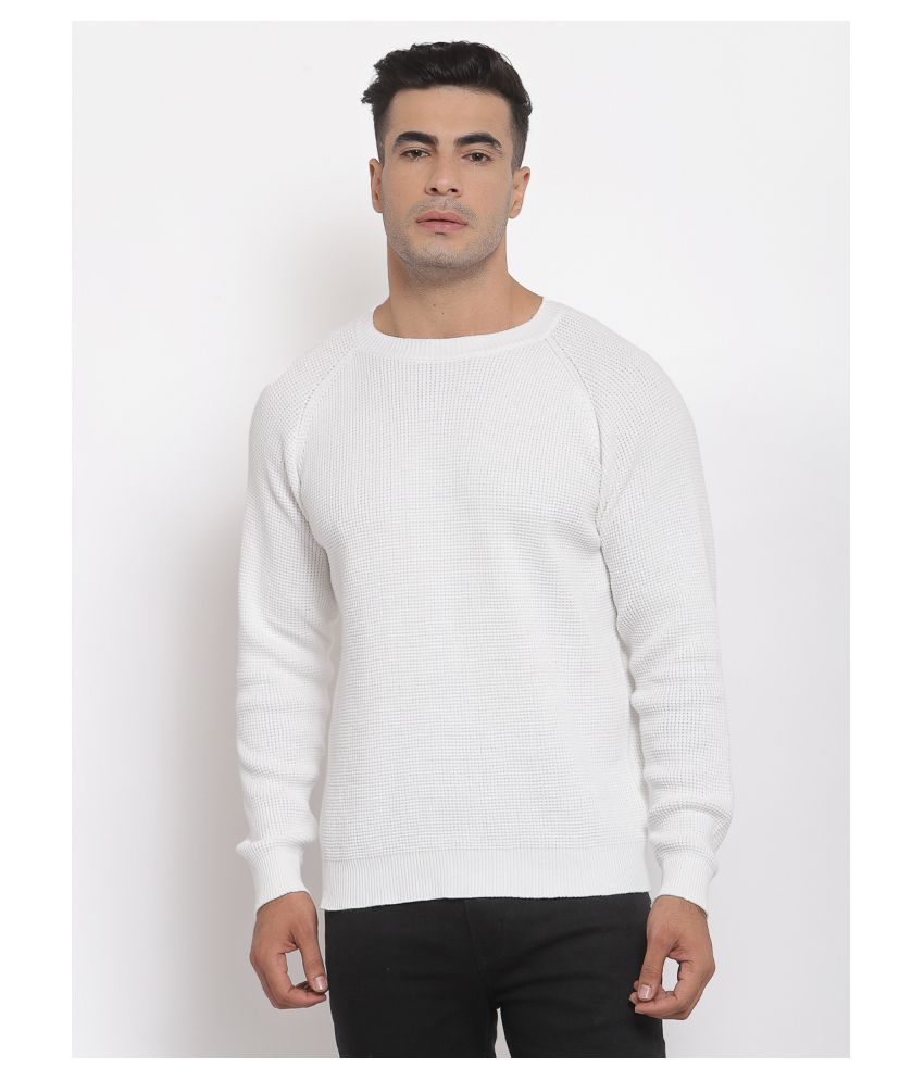 Red Tape Off-White Round Neck Sweater 