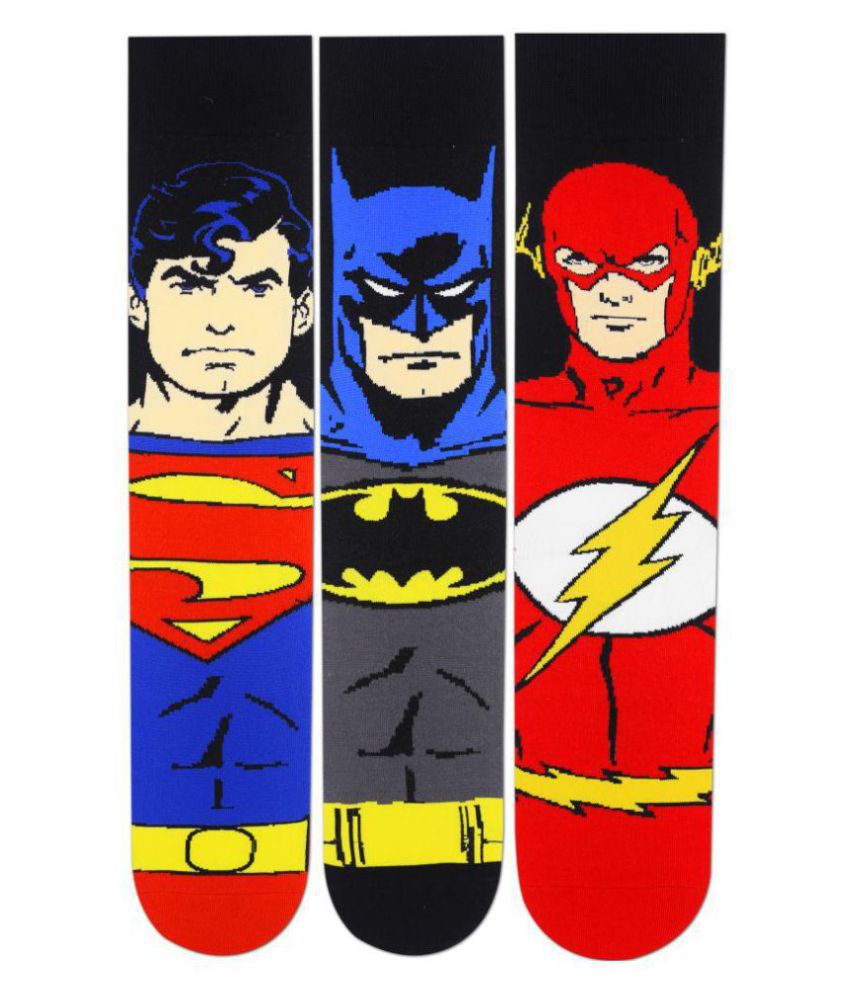     			Justice League Cotton Casual Full Length Socks Pack of 3