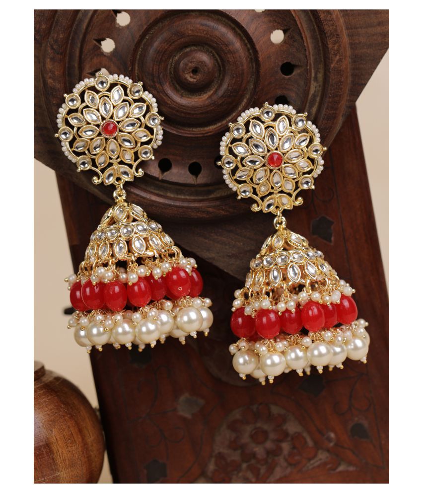     			Priyaasi Kundan Studded Gold Plated Earrings