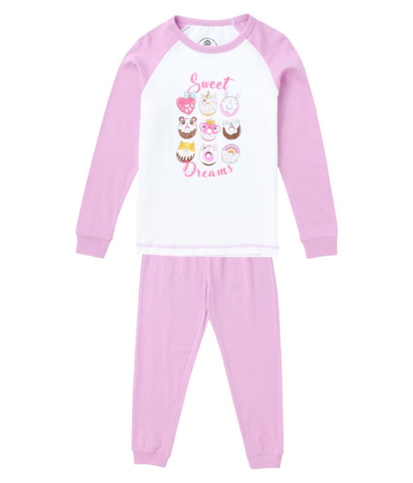 Cub Mcpaws - Pink Cotton Girls Night Suit Set ( Pack of 1 )