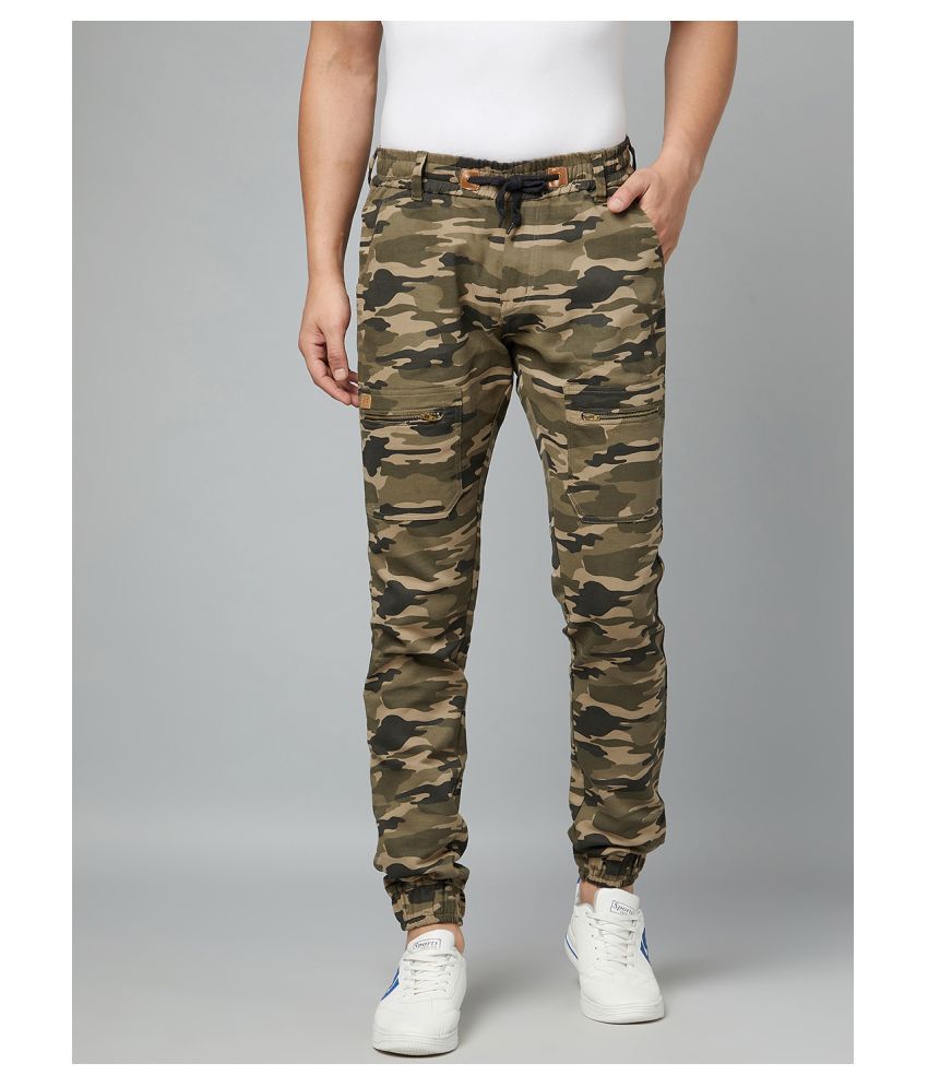     			WATELLO Green Slim -Fit Joggers