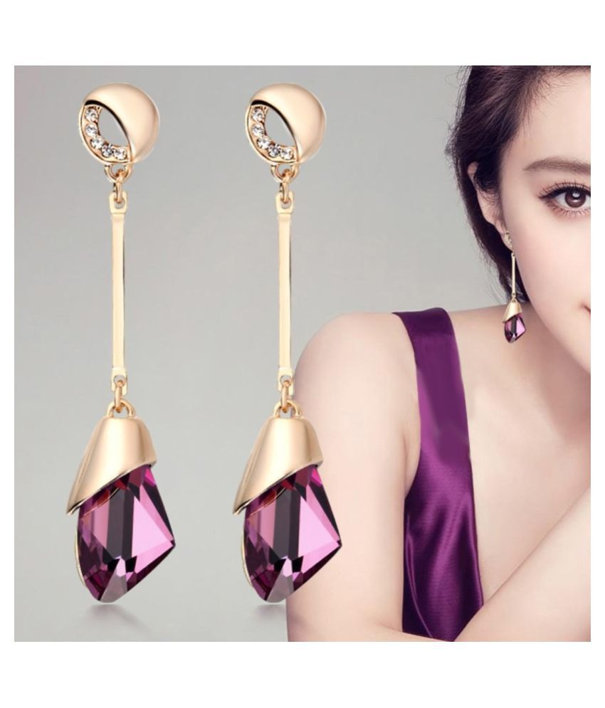     			YouBella Jewellery Crystal Dangler Earrings for Girls and Women