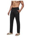 XYXX Black Cotton Tencel Blend Trackpants Single