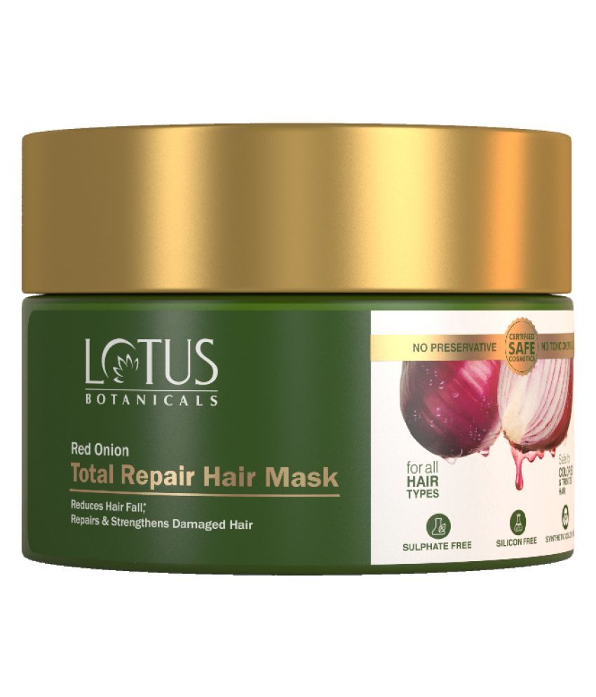     			Lotus Botanicals Red Onion Total Repair Sulphate, Silicon & Chemical Free Hair Mask 200g (Pack of 1)