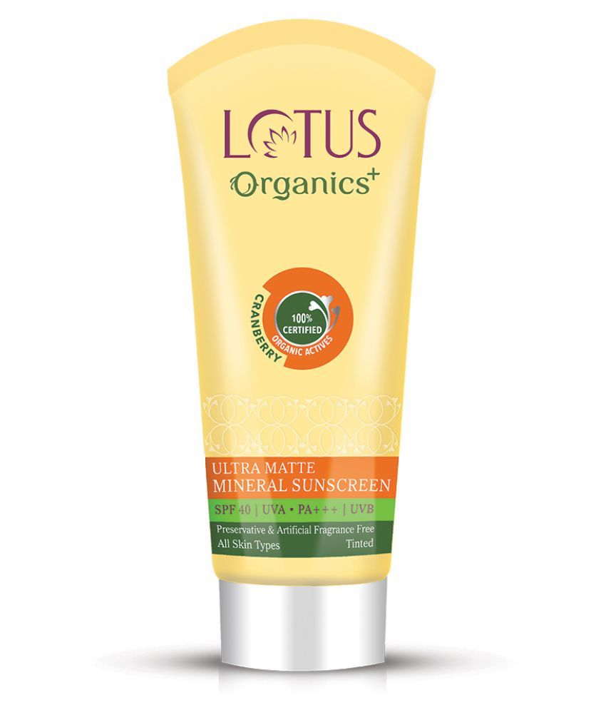     			Lotus Organics+ Sheer Brightening Mineral Sun Screen SPF-50 100gm